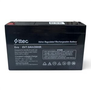 Ttec 6Volt 7AH Bakımsız Kuru Akü