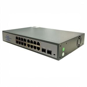 Novacom NVC-HIS2116G2S 16Port + 2 SFP Gigabit Plastik Kasa Ethernet Switch