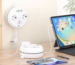 Vea VE-26583 3'lü 1.5Metre Kablolu 3USB+TYPE-C Girişli Akım Korumalı Grup Priz