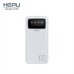 Hepu HP-969 10.000mAh Dijital Göstergeli Dahili Çoklu Kablolu Powerbank - Beyaz
