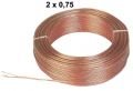 electroon 2x0,75mm Hoparlör Kablosu 100Metre Şeffaf