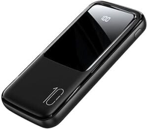 Hepu HP-969 10.000mAh Dijital Göstergeli Dahili Çoklu Kablolu Powerbank - Siyah