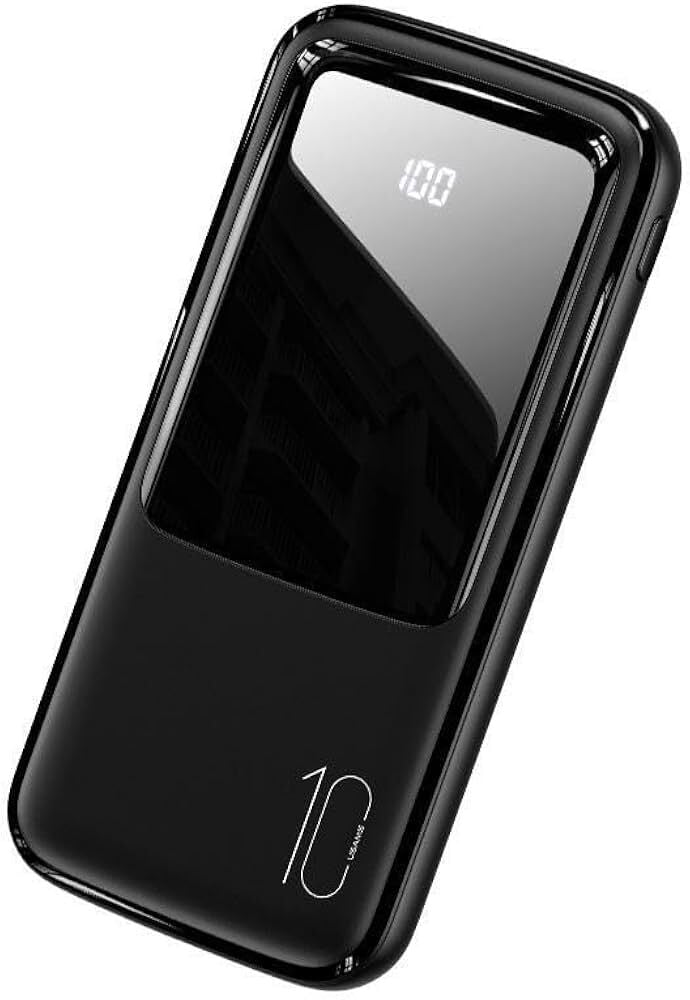 Hepu HP-969 10.000mAh Dijital Göstergeli Dahili Çoklu Kablolu Powerbank - Siyah