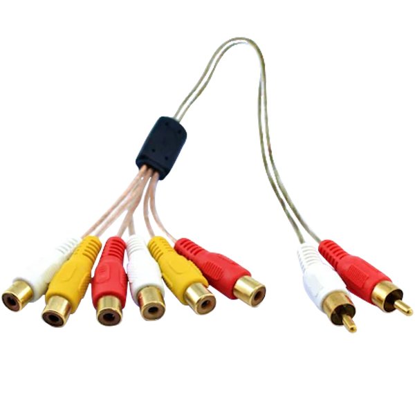 electroon 2RCA Erkek - 6RCA Dişi Kablo 50cm