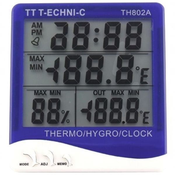 Technic TH-802A İç-Dış Ortam Termometre/Nem Ölçer/Alarm