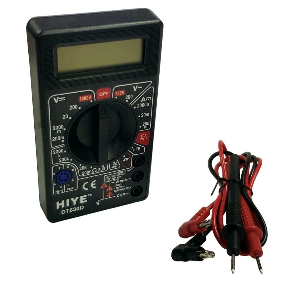 HIYE DT-830D Dijital Multimetre Ölçü Aleti - Siyah Kasa