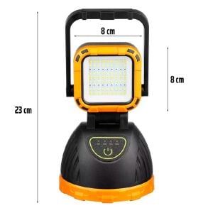 Powermaster HS-8033A USB Çıkışlı Ledli Solar Şarjlı El Feneri ve Kamp Lambası