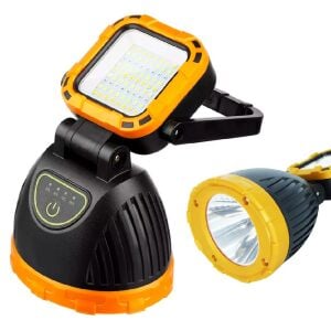 Powermaster HS-8033A USB Çıkışlı Ledli Solar Şarjlı El Feneri ve Kamp Lambası
