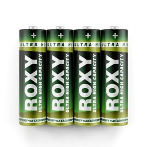 Roxy AA Kalem Pil PVC Kılıflı Çinko Karbon 4lü