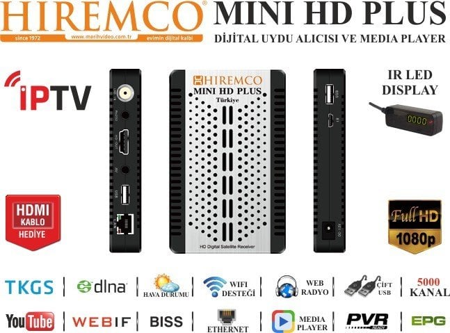 Hiremco Mini HD Plus Full HD Uydu Alıcısı