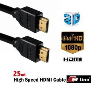 SLine 25 Metre HDMI Kablo Full HD 4K Uyumlu