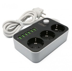LDNIO SE3631 Grup Priz 3Lü - 5V 3.4A 6Portlu USB Çıkışlı 1.6Metre