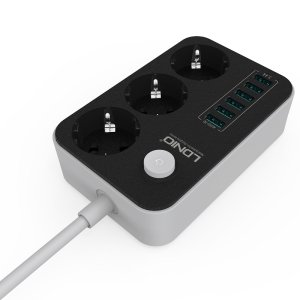 LDNIO SE3631 Grup Priz 3Lü - 5V 3.4A 6Portlu USB Çıkışlı 1.6Metre