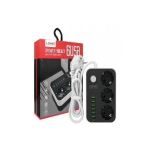 LDNIO SE3631 Grup Priz 3Lü - 5V 3.4A 6Portlu USB Çıkışlı 1.6Metre