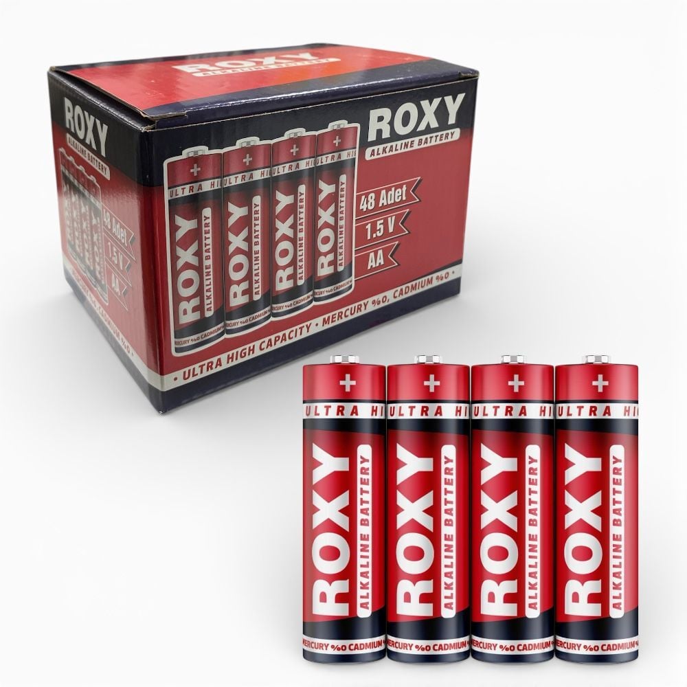 Roxy AA 1.5V Alkalin Pil - 48Adet