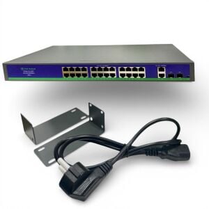 Novacom NVC-HIF2422GBL-C 24+2+2 Port 10/100 Gigabit Uplink PoE Switch