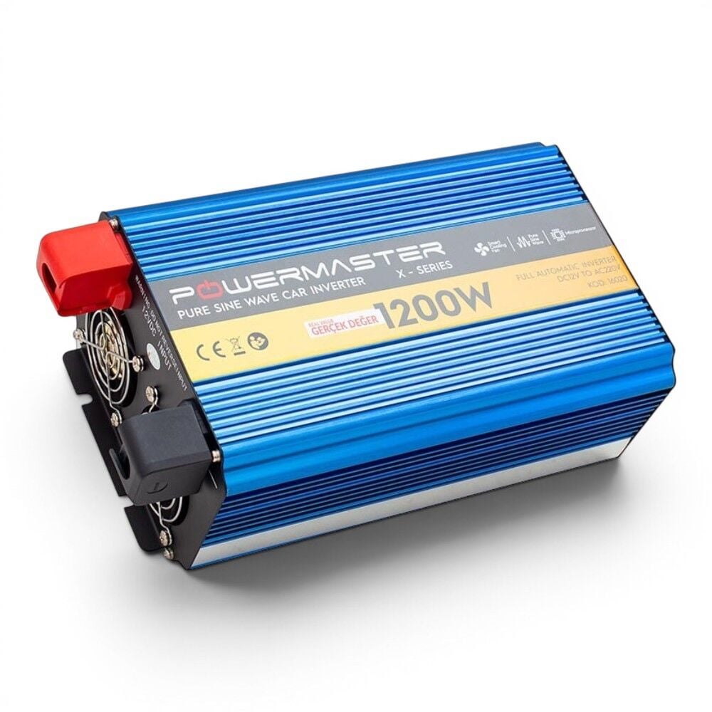 Powermaster PWR-1200 12Volt 1200Watt Pure Sinus Wave İnverter