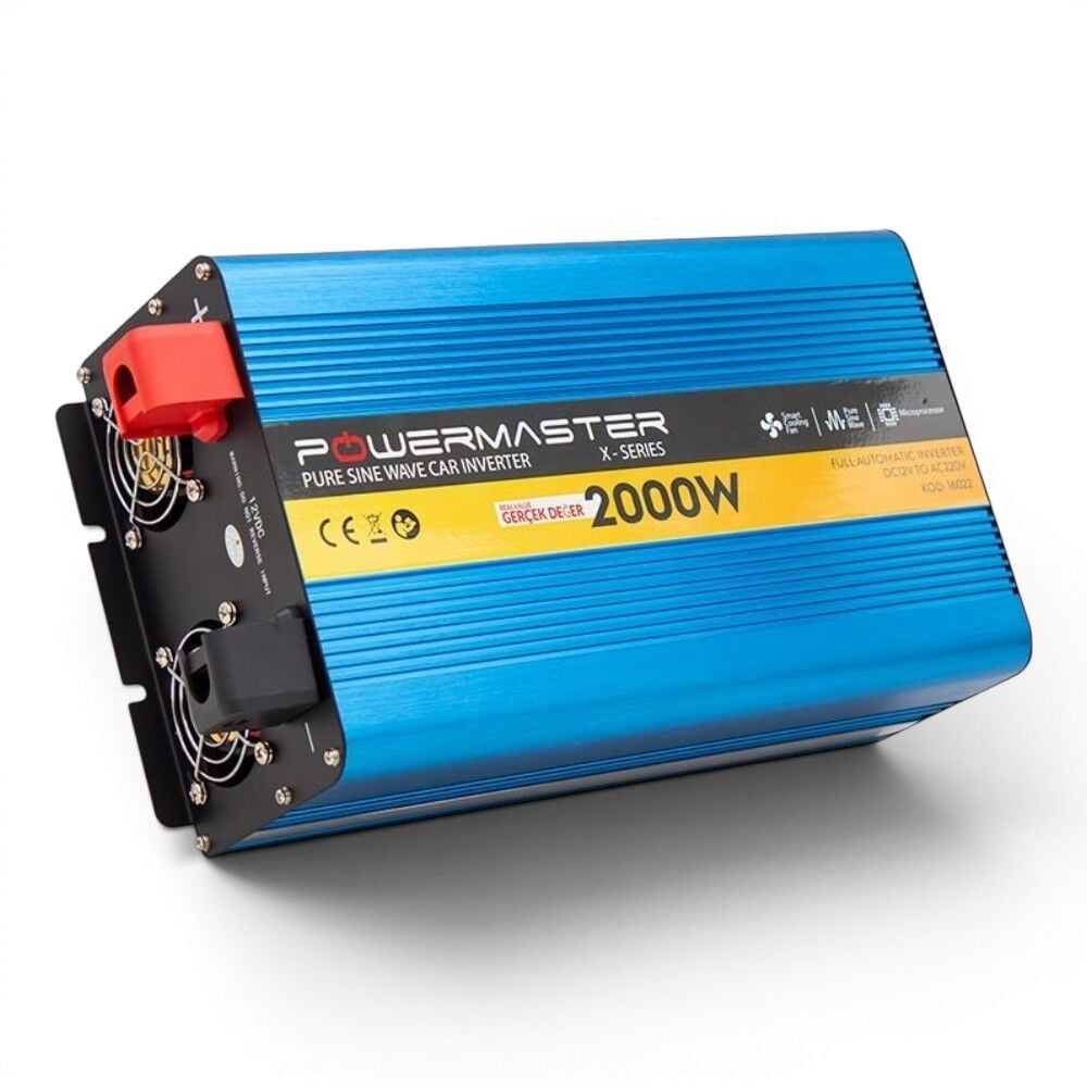 Powermaster PWR-2000 12Volt 2000Watt Pure Sinus Wave İnverter