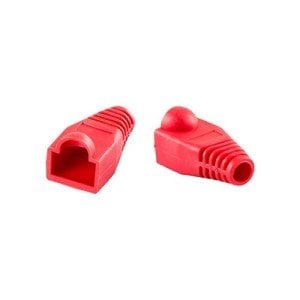 Electroon RJ45 CAT5 PVC Kılıf Kırmızı - 25Adet