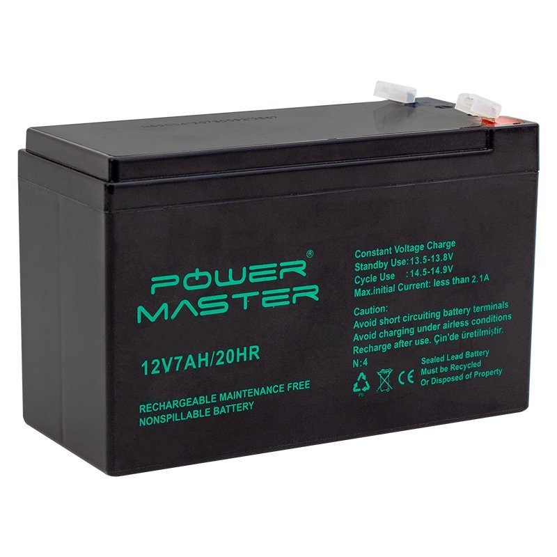 Powermaster 12Volt 7Amper Akü 150x65x90mm