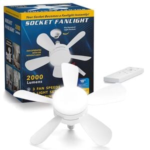 electroon Kumandalı 3 Hız Kademeli E27 Duy 2000 Lümen 3 Renk Işıklı Ledli Tavan Fan Vantilatör