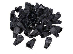 Electroon RJ45 CAT5 PVC Kılıf Siyah - 25Adet