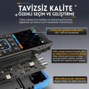 FNIRSI 2C23T 3in1 2Kanallı Tablet Osiloskop Multimetre Fonksiyon Jeneratörü