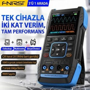 FNIRSI 2C23T 3in1 2Kanallı Tablet Osiloskop Multimetre Fonksiyon Jeneratörü