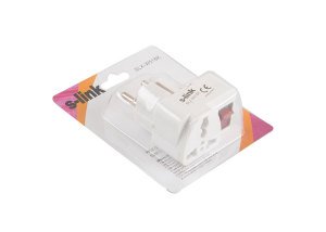 S-link SLX-W518K Universal - Türk Anahtarlı Çevirici Priz Adaptör