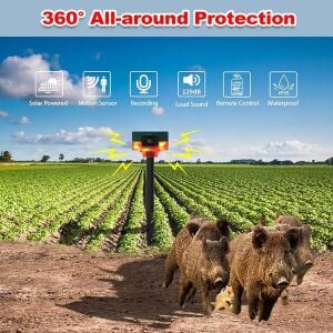 Powermaster PM-26947 DC 5V Sesli Hayvan Kovucu Solar Alarm Cihazı