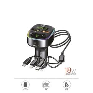 Torima G15 Fm Transmitter 18W Araç Şarj Cihazı