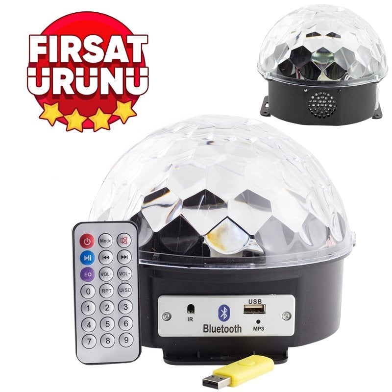 MagicVoice TS-03B USB-Bluetooth Yarım Küre Disko Topu