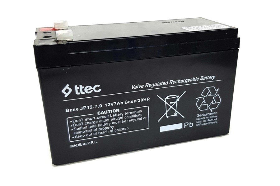 Ttec Base 12V 7Ah Bakımsız Kuru Akü