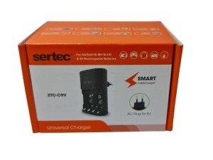 Sertec C802 AA-AAA-9V Uyumlu 4lü Pil Şarj Aleti