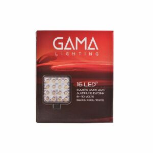 GAMA Auto Lighting 16Led Beyaz Çalışma Lambası 40mm Siyah Kasa DC 12-100V