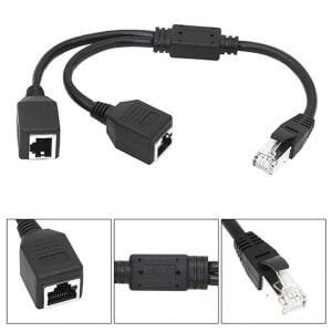 PowerMaster PM-25434 Erkek RJ45 to 2x Dişi Splitter Ethernet Çoklayıcı