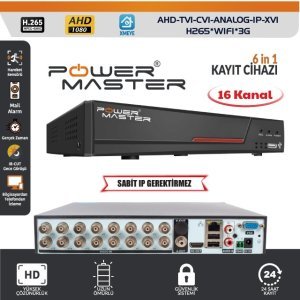 Powermaster 6in1 16Kanal 1080N Dvr Kayıt Cihazı H265