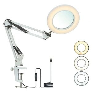 electroon ELC-2059 3 Diopter Masa Üstü 64 Ledli Akrobat Büyüteç Mercek