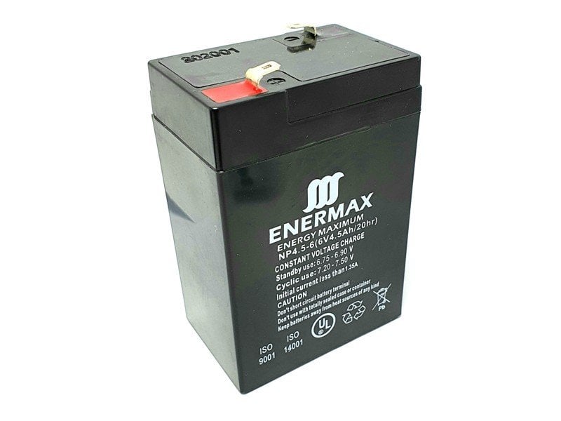 ENERMAX 6Volt 4.5AH Işıldak Aküsü 70x48x101mm