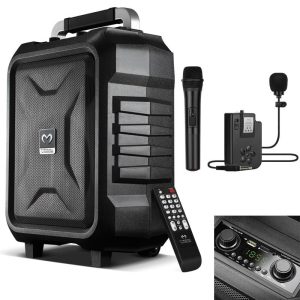 Magicvoice MV-2015 Max 300W USB-SD-BT Siyah 1E-1Y Mikrofonlu Aktif Hoparlör