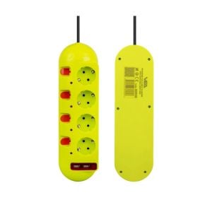 Vea VE-E40USB 4'lü 2xUSB'li 1.5 Metre Ayrı Anahtarlı Akım Korumalı Grup Priz