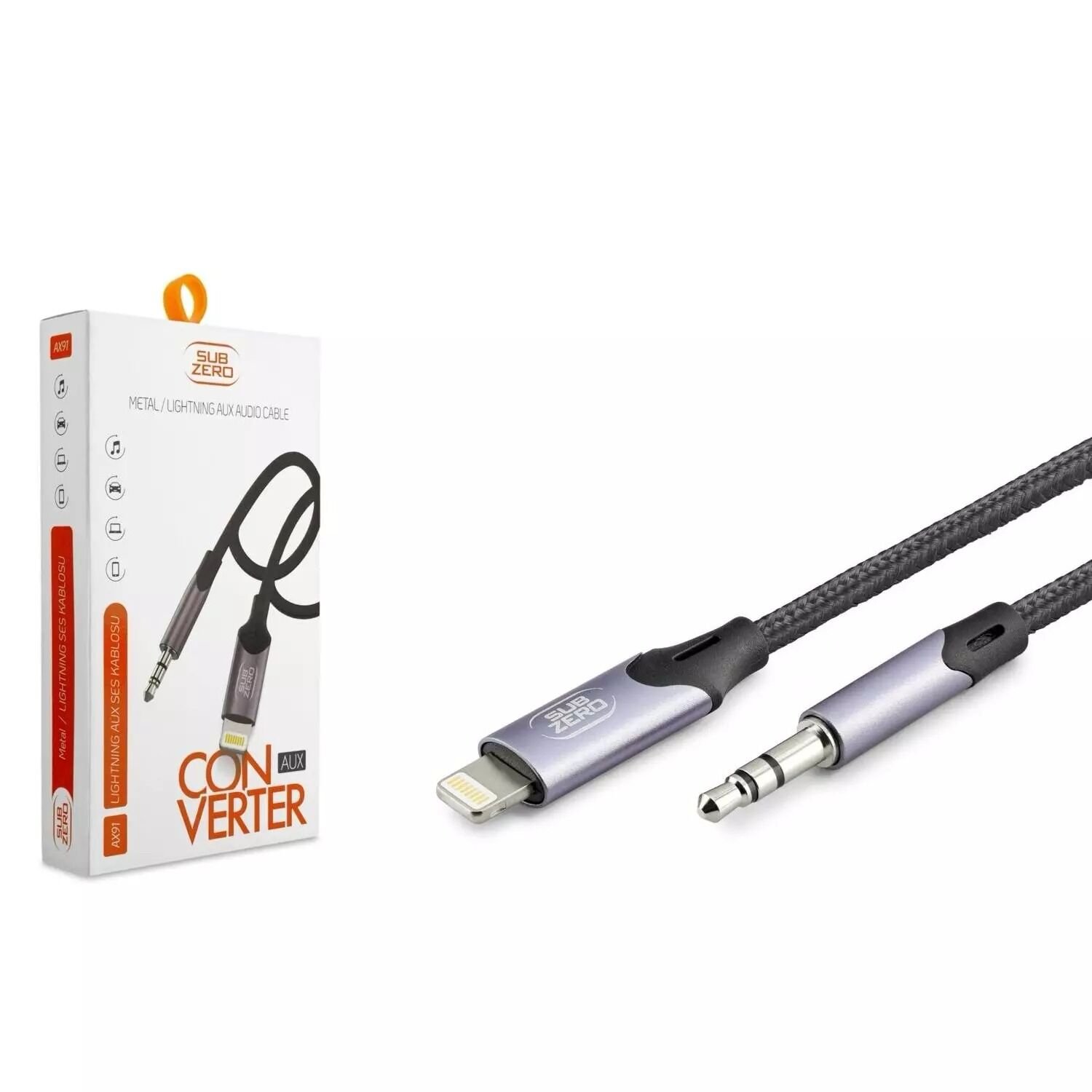 Subzero AX91 Lightning To 3.5mm Aux Kablo 1Metre