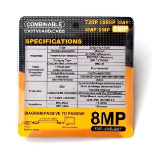 Powermaster PM-3889 8MP 2KV 250-400Metre HD-TVI-CVI-AHD-CVBS HD Video Balun