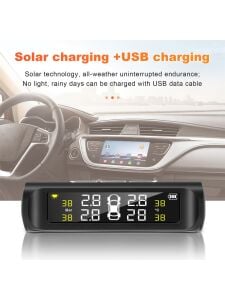 PowerMaster PM-26964 Solar DC 5V Araç Lastik Basınç Ölçme - İzleme Sistemi