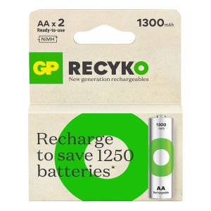 GP ReCyko 1300mAh Ni-Mh 1.2 Volt AA Kalem Şarjlı Pil 2li Paket