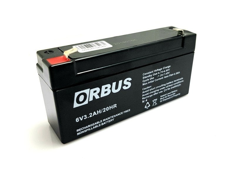 Orbus 6V 3.2Ah Bakımsız Kuru Akü