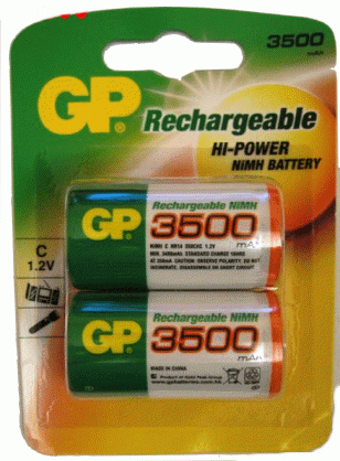 GP 3500 mA 1,2V Şarjlı Orta Boy Pil