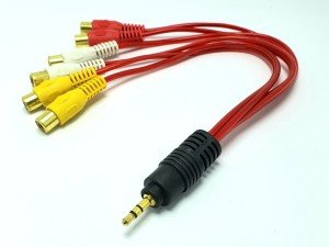 electroon 3,5mm Erkek - 6RCA Dişi 5+1 Kablosu