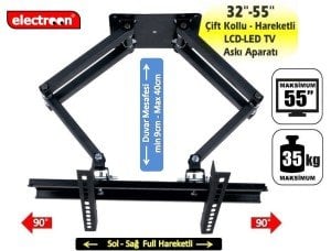 electroon 119 Ekran 47'' Çift Kollu Hareketli LCD-LED TV Askı Aparat