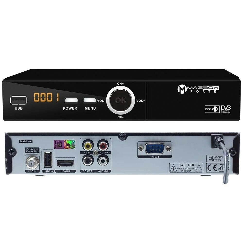 Magbox Forte Full HD TKGS'li HDMI-Scart Girişli Kasalı Uydu Alıcısı
